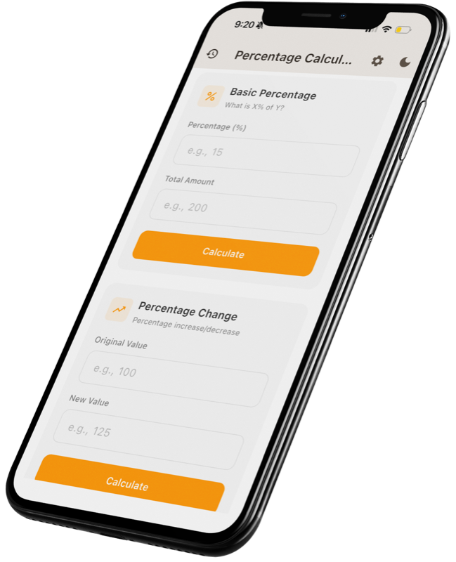 Percentage Calculator mobile